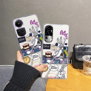 พร้อมส่ง ใหม่ เคสโทรศัพท์มือถือ ซิลิโคนนิ่ม ใส ลายกระต่าย แมลงตลก สําหรับ OPPO Reno10 Reno10 Pro+ Plus 5G OPPO A78 4G 202 Reno10 Pro 5G