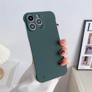 เคสโทรศัพท์มือถือ PC แข็ง เนื้อแมตต์ ไร้กรอบ บางพิเศษ หลากสี สําหรับ iPhone 11 Pro MAX X XS MAX XR 11 11Pro 11Promax