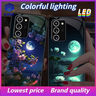 Mg เคสโทรศัพท์มือถือแบบแก้ว พร้อมไฟ LED สําหรับ Samsung S23ULTRA S23Plus S21Plus S22Plus S22ULTRA S20PLUS A53 A73 A12 A14 A72 A71 A52 A51 A32 A21S NOTE10 10Plus NOTE20ultra A2306041