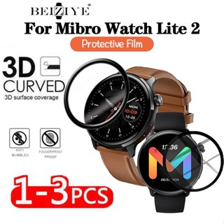 ฟิล์มกันรอยหน้าจอสมาร์ทวอทช์ 3D ขอบนิ่ม (ไม่ใช่กระจก) สําหรับ Xiaomi Mibro Lite 2 Smart Watch Screen Protector Lite2