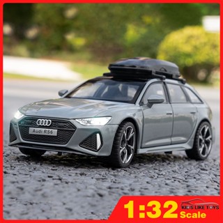 Klt โมเดลรถยนต์ สเกล 1:32 Audi RS6 SUV โลหะอัลลอย ของเล่นสําหรับเด็กผู้ชาย ของขวัญ