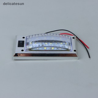 Delicatesun แผงไฟอ่านหนังสือ LED 12V-24V ความสว่างสูง สําหรับติดตกแต่งภายในรถยนต์ รถตู้ รถบรรทุก เรือ รถบ้าน เรือ