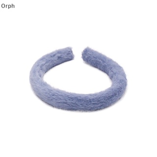 Orph ที่คาดผม ผ้ากํามะหยี่ขนนิ่ม ขนกระต่ายเทียม แบบหนา ให้ความอบอุ่น เครื่องประดับผม แฟชั่นสําหรับผู้หญิง