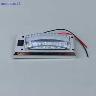 Aosuoas แผงไฟอ่านหนังสือ LED 12V-24V ความสว่างสูง สําหรับติดตกแต่งภายในรถยนต์ รถตู้ รถบรรทุก เรือ รถบ้าน เรือ