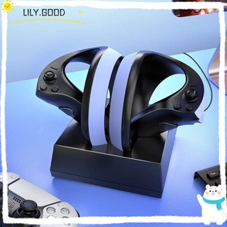 LILY อุปกรณ์เสริมที่ชาร์จจอยเกม VR พร้อมไฟแสดงสถานะ LED สําหรับ PS5 VR 2 Game Handle Holder for PS VR2