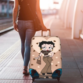 Betty Boop ผ้าคลุมกระเป๋าเดินทาง กันน้ํา กันฝุ่น หนา 18 นิ้ว - 32 นิ้ว