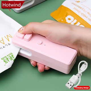 Hotwind เครื่องซีลถุงพลาสติก แบบพกพา ขนาดเล็ก ชาร์จ USB 2 In 1 สําหรับถนอมอาหาร V2X9