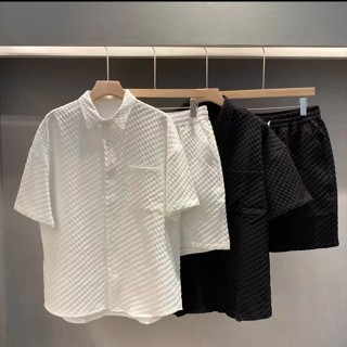 Houndstooth ชุดสูท คอปก สําหรับผู้ชาย และคู่รัก