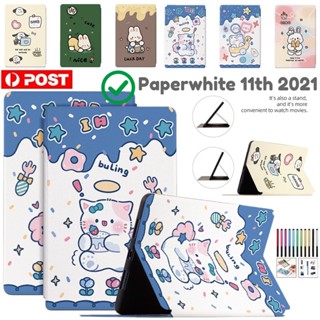 เคสหนัง ฝาพับ ลายการ์ตูนน่ารัก กันกระแทก สําหรับ Amazon Paperwhite 11th Gen 2021 6.8 นิ้ว