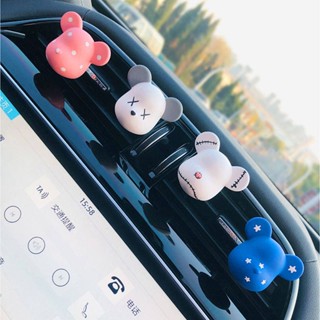 Car Fragrant Stone Tide Brand Bear Head Perfume Aromatherapy Cute Creative Car Air Conditioner Air Outlet Decoration Bear Cute Car Decoration  car interior accessories