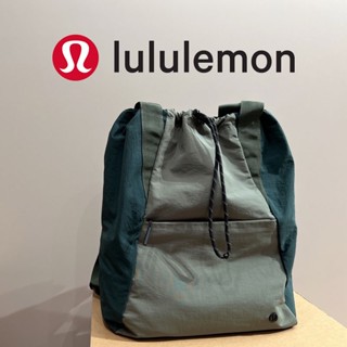 【1:1】Lululemon กระเป๋าเป้สะพายหลังแฟชั่น ไนล่อน น้ําหนักเบา กันน้ํา ความจุขนาดใหญ่ สําหรับทุกเพศ