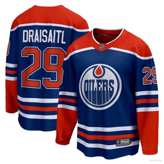 Qy NHL Edmonton Oilers เสื้อยืดแขนยาว พลัสไซซ์