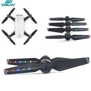 Rctown DJI SPARK 4730F ไฟ LED ใบพัด ปลดเร็ว พับได้ อุปกรณ์เสริมโดรน