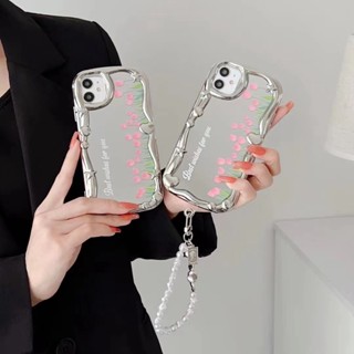 เคสโทรศัพท์มือถือ กันลื่น พร้อมกระจก และสายคล้องข้อมือ สําหรับ iPhone 14Pro Max 14Pro 14 13 Pro 13Pro Max 12 Pro Max 12 Pro 12 11