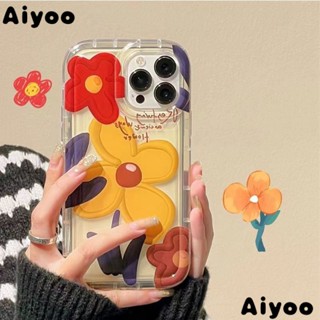 เคสโทรศัพท์มือถือแบบใส กันกระแทก ลายภาพวาดสีน้ํามัน รูปดอกไม้ สไตล์เรโทร สําหรับ Iphone 11 13 1412 78 IEEY