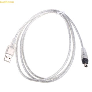 Godd สายเคเบิลข้อมูล USB iEEE 1394 4 Pin เป็น USB Mini Plug Firewire สําหรับ Mini DV