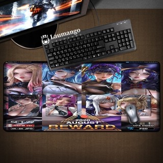 แผ่นรองเมาส์ แบบยาง ขนาดใหญ่ ลายการ์ตูนอนิเมะ Lexaiduer Ped Gamer Girl สุดเซ็กซี่ สําหรับเล่นเกมคอมพิวเตอร์