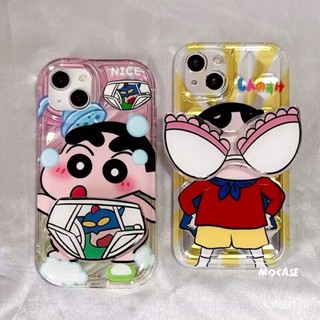 เคสป้องกันโทรศัพท์มือถือ แบบนิ่ม ลายการ์ตูนชินจัง กันกระแทก สําหรับ iPhone 13 12 14 11 xr xs 678p