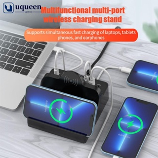 Uqueen แท่นชาร์จไร้สาย 65W Dual-Bit รองรับชาร์จเร็ว สําหรับโน้ตบุ๊ก แท็บเล็ต โทรศัพท์มือถือ J4O5