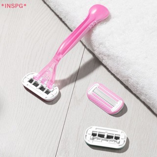 Inspg&gt; ใหม่ มีดโกน 4 ชั้น ด้ามจับ 1 ชิ้น 1 ชิ้น