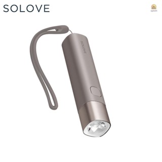 Ving) ใหม่ SOLOVE X3 ไฟฉายไฟฟ้า 3000mAh พาวเวอร์แบงค์ ชาร์จ USB ความสว่าง EDC ไฟฉาย แบบพกพา ขนาดเล็ก LED สําหรับจักรยาน