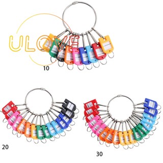 ป้ายแท็กโลหะ 10 ตะขอ ใช้ซ้ําได้ ทนทาน พร้อมแหวน และฉลาก สําหรับติดกุญแจ หน้าต่าง