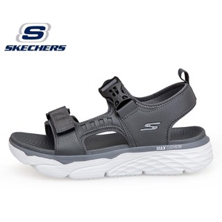 รองเท้าแตะ Skechers_ MAX CUSHION ผ้าตาข่าย ระบายอากาศได้ดี แฟชั่นฤดูร้อน สําหรับผู้ชาย ไซซ์ 40-45