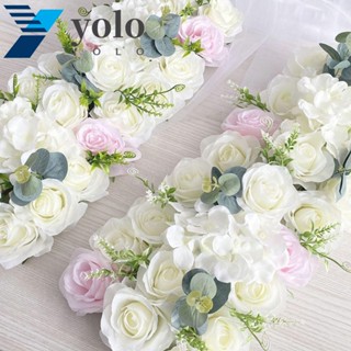 Yolo ซุ้มประตูจําลอง อเนกประสงค์ ลายดอกไม้ ดอกโบตั๋น 50 ซม. ติดทนนาน