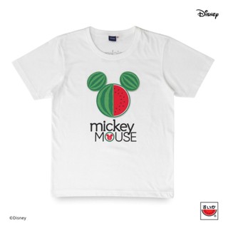 【New】เสื้อแตงโม (SUIKA) - เสื้อยืด Disney  FRUITASTIC MICKEY MOUSE (MK.O-002) ขาว