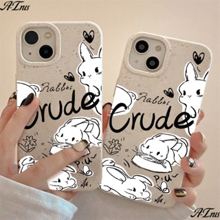 เคสโทรศัพท์มือถือ แบบนิ่ม ลายกระต่าย สีดํา กันกระแทก สําหรับ Apple Iphone 12max Plus 14pro 7 11 813 WIJ6