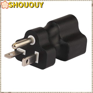 Shououy อะแดปเตอร์แปลงปลั๊กเกจ ทองแดง PVC Nema 5-20P เป็น 5-15R แบบพกพา สีดํา 5-20P AC125V ตัวผู้ และตัวเมีย