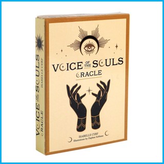 การ์ดเกมกระดาน ไพ่ทาโรต์ Voice of the Souls Oracle Card Fate Divination Deck สําหรับครอบครัว 44 ชิ้น