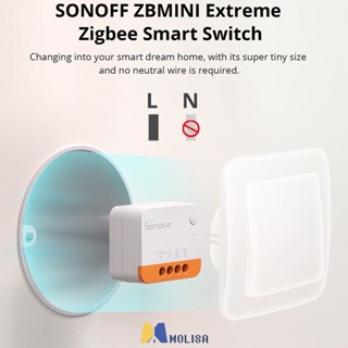Sonoff Zbmini-l2 Wireless Neutral Smart Switch Zigbee Mini 2 Way Switch สมาร์ทโฮมควบคุมเสียง Ewelink ผ่าน Alice Alexa Google MOLISA