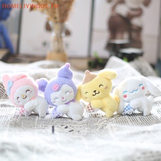 Onehome พวงกุญแจ จี้ตุ๊กตา Sanrio Cinnamoroll Kuromi Melody Kawaii Pompom Purin ของขวัญ สําหรับผู้หญิง