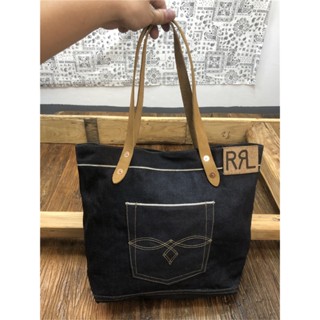 [SR-STUDIO] Rrl กระเป๋าผ้ายีน ปักลาย สไตล์ล่าสุด 2023