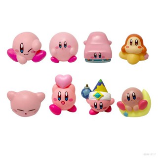 Hqy2 โมเดลฟิกเกอร์ Kirby Car Zelda Kirby Waddle Dee ของเล่น ของขวัญ สําหรับเด็ก เก็บสะสม ตกแต่งรถยนต์ MY2 8 ชิ้น