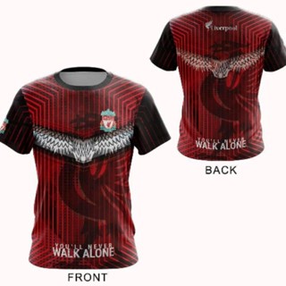 เสื้อยืด พิมพ์ลาย Liverpool You Will Never Walk Alone 3 มิติ สําหรับผู้ชาย