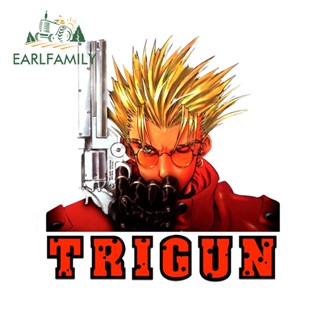 Earlfamily สติกเกอร์ กันน้ํา กันรอยขีดข่วน ลายอนิเมะ Trigun Funny ขนาด 13 ซม. x 12.1 ซม. สําหรับตกแต่งรถยนต์ รถจักรยานยนต์