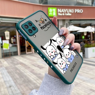 เคสซิลิโคนใส ขอบสี่เหลี่ยม กันกระแทก ลายการ์ตูน Pochacco น่ารัก สําหรับ Samsung galaxy A22 4G A22 5G M22