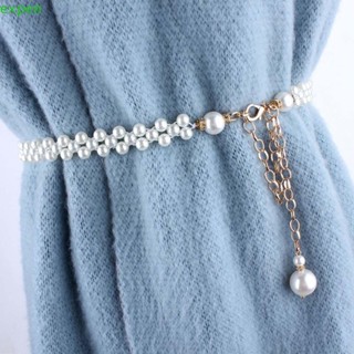 EXPEN Women Female Imitation Pearl Rhinestone Alloy Dress Waistband