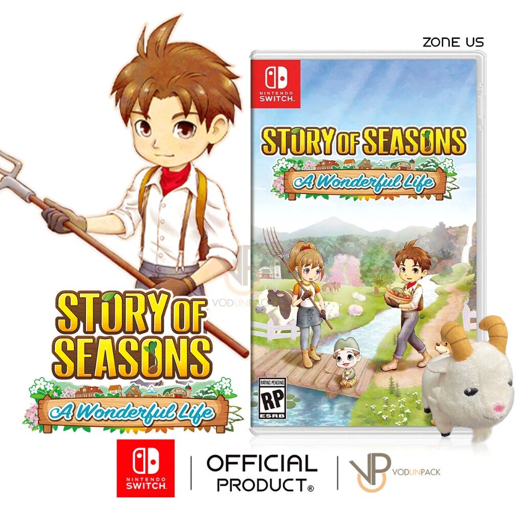 Nintendo Switch : STORY OF SEASONS: A WONDERFUL LIFE Std. / Limited Edition ตลับเกม แผ่นเกม