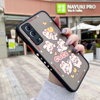 เคสโทรศัพท์มือถือ ซิลิโคนนิ่ม กันกระแทก ลายการ์ตูนกระต่ายน่ารัก สําหรับ VIVO Y72 5G Y52 5G Y75s 5G