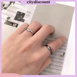 &lt;citydiscount&gt; แหวนโลหะ กันสนิม สวยหรู ของขวัญวันเกิด สําหรับผู้หญิง 2 ชิ้น