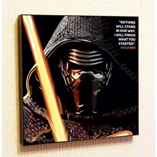 Kylo Ren Star-Wars โปสเตอร์อะคริลิค ผ้าใบ พิมพ์ลายคําคมซูเปอร์ฮีโร่ สําหรับตกแต่งผนัง