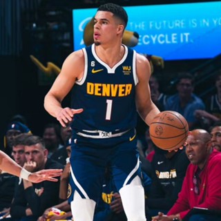 เสื้อกีฬาแขนสั้น ลายทีมนักเก็ต Denver Of Jersey เบอร์ 222-23 1 Michael Porter Jr เสื้อกีฬาบาสเก็ตบอล สําหรับผู้ชาย