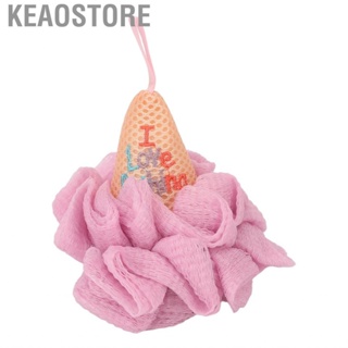 Keaostore Bath Sponge  Ice  Shape Blood Circulation Comfortable Dense Foaming Elastic Body Wash Mesh for Bathroom