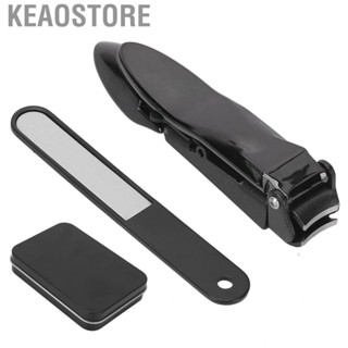 Keaostore Nail Clipper Wider Handle Smoothing Surfaces Accurately Trimming Incisive Jaws Clippers Set with File Strip