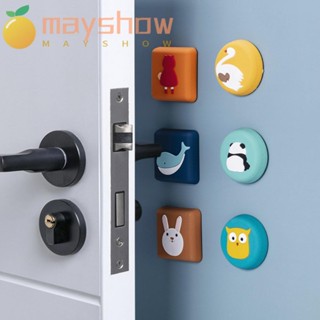 Mayshow 6 ชิ้น ตัวป้องกันผนัง ใหม่ ลูกบิดประตู บัฟเฟอร์ การ์ด กันชน กันชน