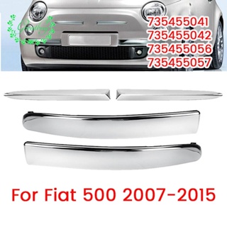 ชุดแถบโครเมี่ยม ติดกันชนหน้า และล่าง แบบเปลี่ยน สําหรับ FIAT 500 2007-2015 4 ชิ้น