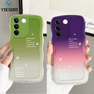 เคสโทรศัพท์ซิลิโคน TPU แบบนิ่ม ลายคลื่นไล่โทนสี สีสันสดใส สําหรับ Vivo V27 V25 Pro V27E V25E V23E V23 V25 5G